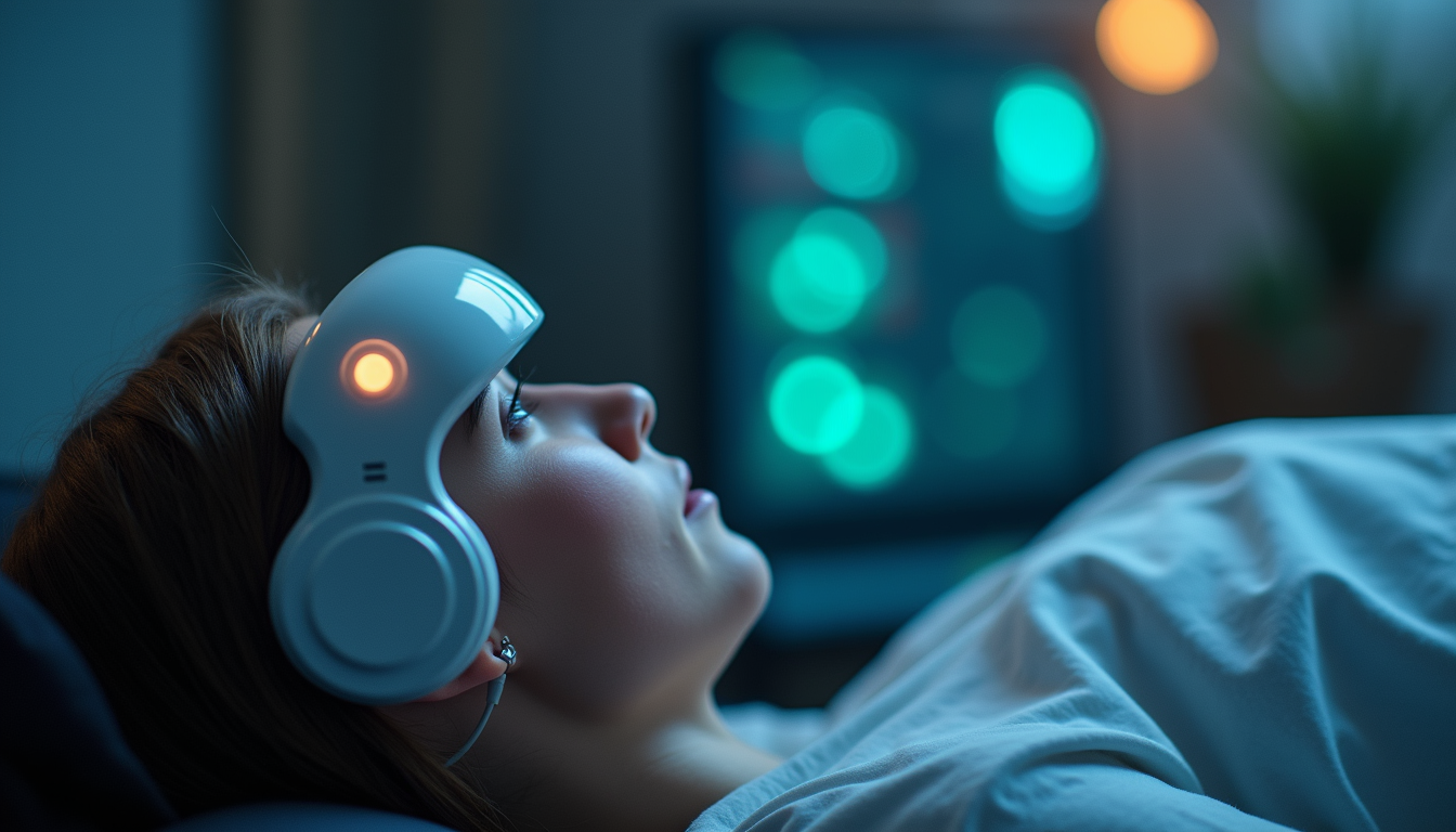 Close-up view of a neurofeedback device used in therapy sessions